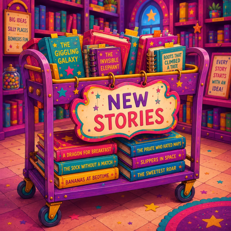 Mr Morton's New Stories Trolley